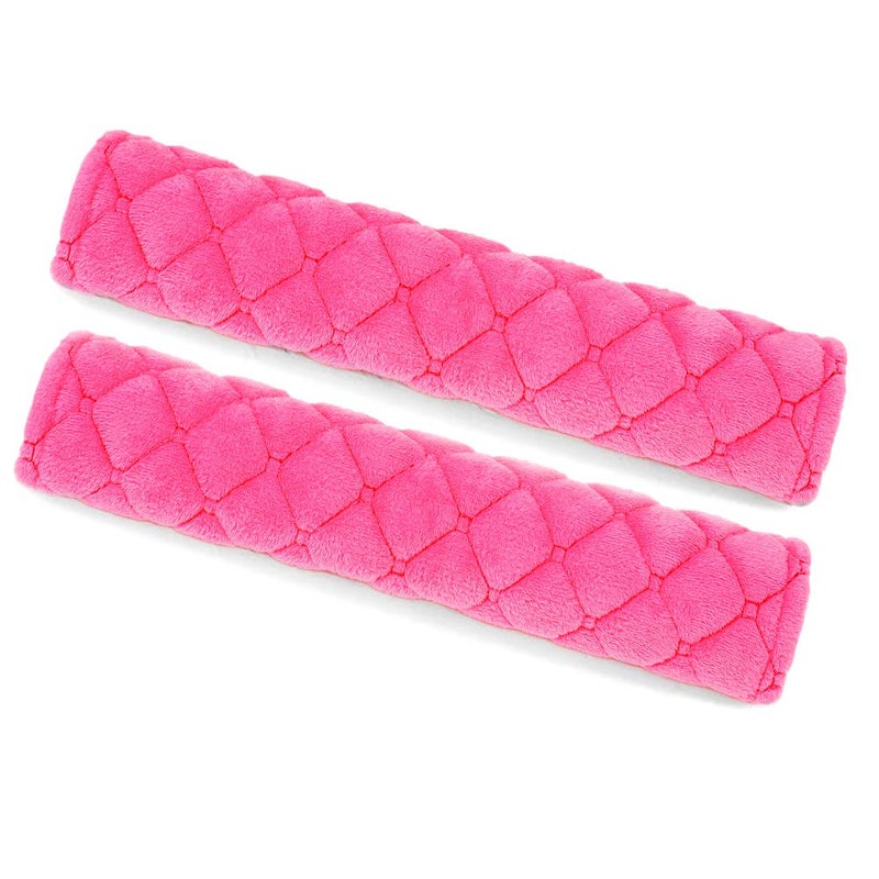 surpassme Car Seat Belt Pads Cover, 2 Pack Seat Belt Shoulder Strap Covers Protector to Release Stress to Your Neck and Shoulder for a Safety Driving (Pink) - Image 1